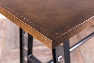 bar height table with copper top